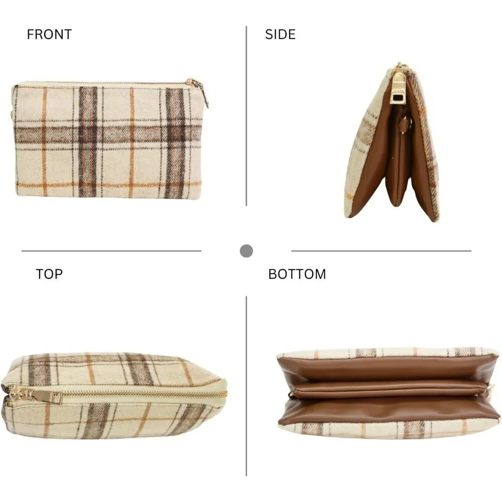 Vegan Leather Crossbody Bag Small Wallets Clutch Purse for Women